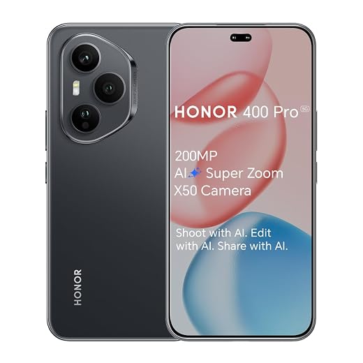 HONOR 400 Pro Dual-SIM 512GB ROM + 12GB RAM (GSM Only | No CDMA) Factory Unlocked 5G Smartphone (Midnight Black) - International Version