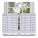 Achim Home Furnishings Buffalo Check Window Curtain Tier Pair, 58" x 24", Grey & White