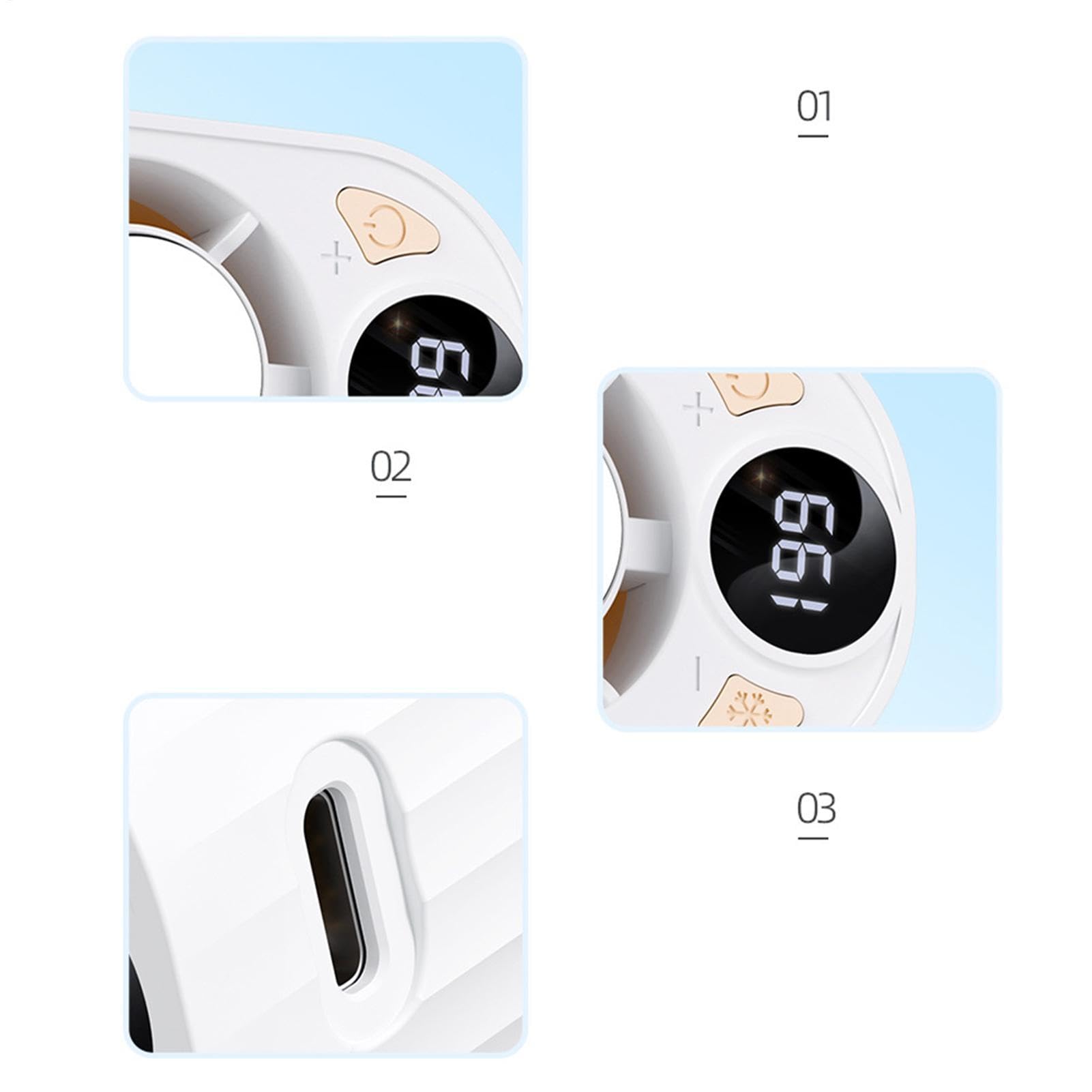 Passeggino con ventola personale, batteria da 1800 mAh, velocità regolabile 199, ventilatore portatile per casa, ufficio, scuola, auto, carrozzine, sedie a rotelle, palestra, yoga, appartamento