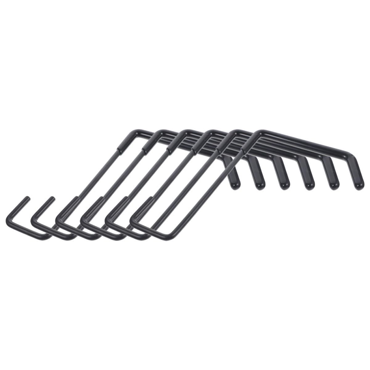 BETOOKY Schwere Garagenhaken aus Eisen mit Pvc Beschichtung für Wand und Deckenmontage 6 Stück Schwarz