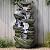 SunJet 60" High 7-Tiers Cascading Rock Outdoor Water Fountain with LED Lights - Large Outdoor Fountains and Waterfalls for Garden or Patio, Yard, and Deck Decor, Featuring Natural Stone Look