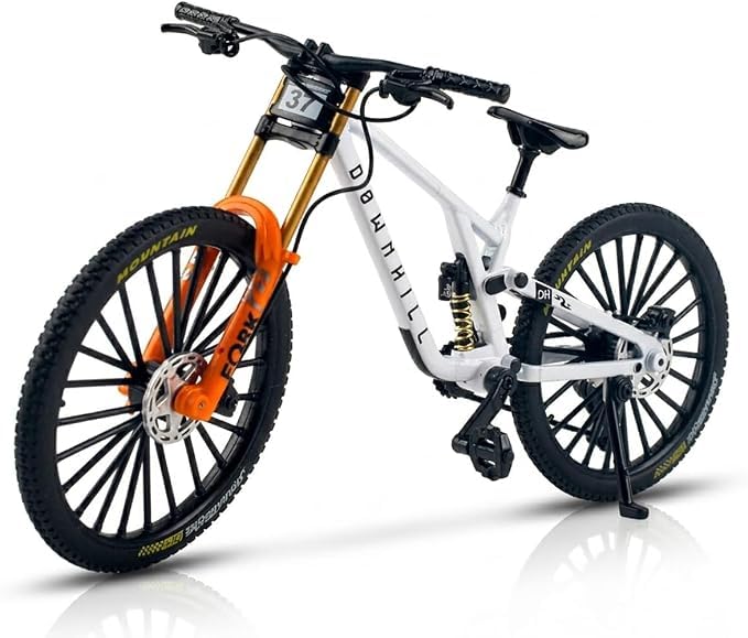 1:10 Scale Alloy Mountain Bike Miniature Finger Bike (White-37B)