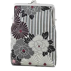 Square Pouch / Retro Flower - Black