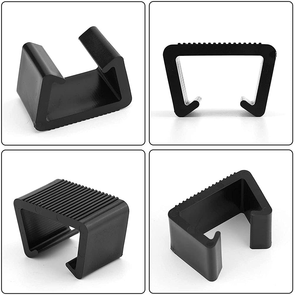 8 Pièces Meubles Canapé Clips, Clips De Meubles De Patio, Clips De Meubles en Rotin, Clips De Canapé en Rotin en Plastique Solide, pour Chaises en Rotin, Canapé De Jardin, Meubles De Salon (Noir)