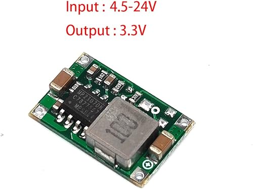 Miniatura 2 de Mini 5pcs DC 4.75-23V a 3.3V Buck Convertidor Board - Salida 1.8A, Tamaño pequeño, Verde