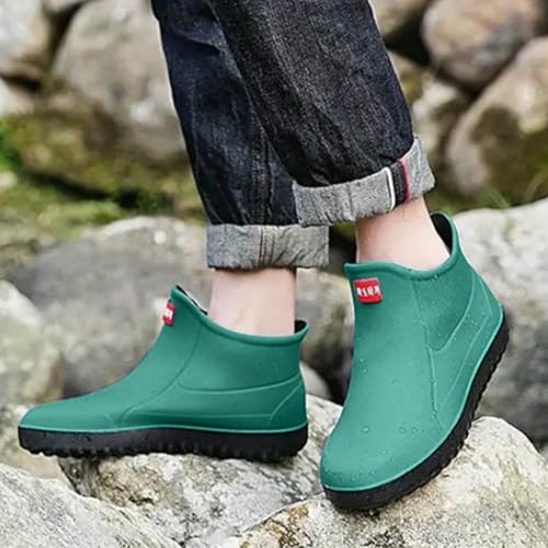 Men's Ankle Rain Boots Waterproof Chelsea Boots Fashion Slip-On Rubber Short Rain Boots For Men Outdoor Work Shoes Garden Boot for Men Mud Working Farming Fishing2