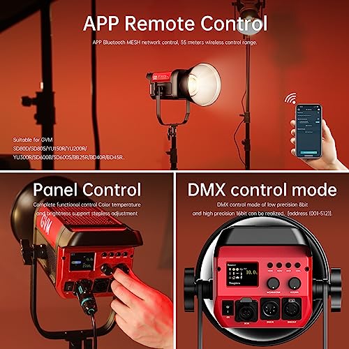 Image of GVM Video Lighting 300W Bi-Color Studio Lights kit with Bowens Mount Softbox and Stand CCT 2700K~6800K CRI 97+ Continuous Lighting for Photography