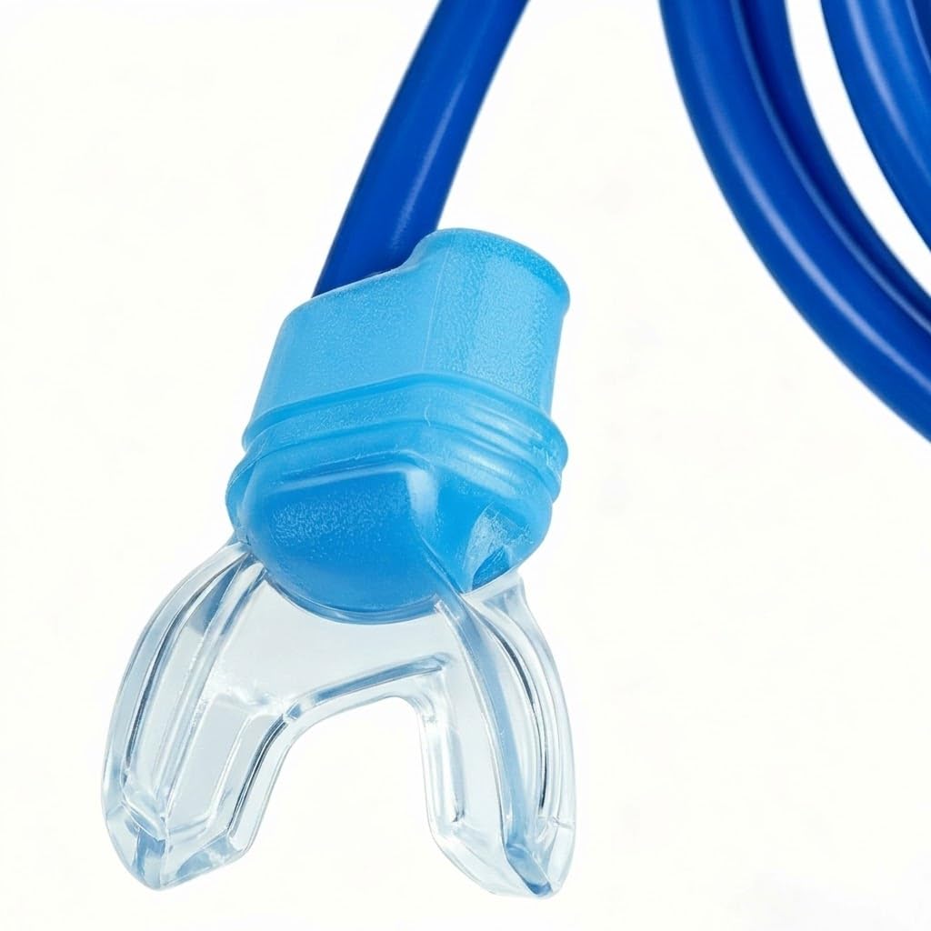 Dry Snorkel for Swimming Snorkel for Training, Full Face Snorkeling Gear, Breathing Tube for Underwater Practice, Diving Equipment Apparatus for Adults Open Water Stream,200cm