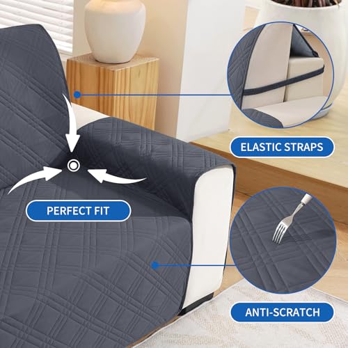 Housse de canapé d'angle gris réversible 3 places Ystyle - 6