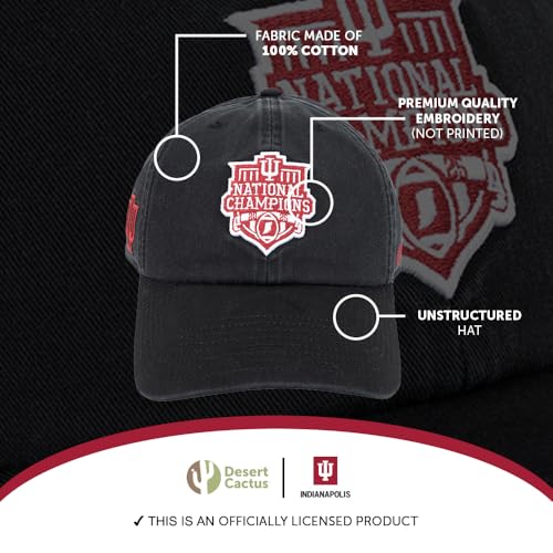 Gorra bordada con visera Indiana University Baseball miniatura 4