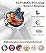 LIGE Smart Watch for Women Answer/Make Calls,1.43" AMOLED Ultra-thin Female Smartwatch with 100+Sports Modes Heart Rate Sleep Monitor, IP68 Waterproof Ladies Smartwatch for Android iOS,Silver