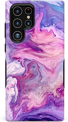 Casely Galaxy S22 Ultra Case | Tie Dying Over You Purple Marble Samsung Case