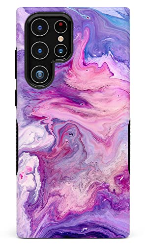 Casely Galaxy S22 Ultra Case | Tie Dying Over You Purple Marble Samsung Case #TOP24