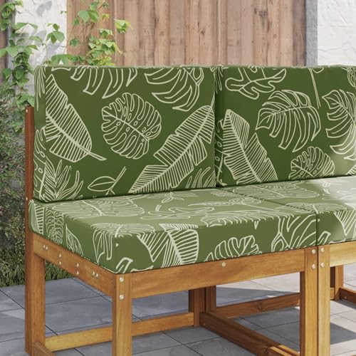 Coussin de canapé extérieur imperméable et lavable avec motif de feuilles