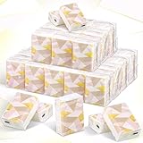 Sinmoe 50 Travel Tissue Bulk Pocket Tissues Wallet Facial Napkin Modern Design Napkin Mini Size for Guests 3 Ply Facial for Graduation Celebration Travelling