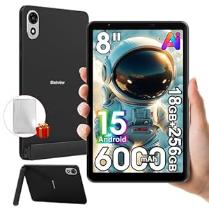 Blackview ZENO 1 Android 15 Tablet 8 Inch Mini Cellular Tablet, 18GB+256GB/2TB TF Gaming Tablets with Sim Card Slot,4G LTE & 5G WiFi,90Hz HD Display, Gemini AI,Widevine L1, GPS, with Stand