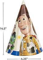 Vista 2 de Unique Disney Toy Story 4 - Sombreros de cono de fiesta, talla única, 8