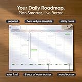 A3 Large Weekly Planner Pad – 7am to 8pm Timeslots for Precise Planning - To Do List Notepad Organiser – Day and Weekly Desk Planner for Productivity – 40 Thick Sheets, 30x40cm - Image 2
