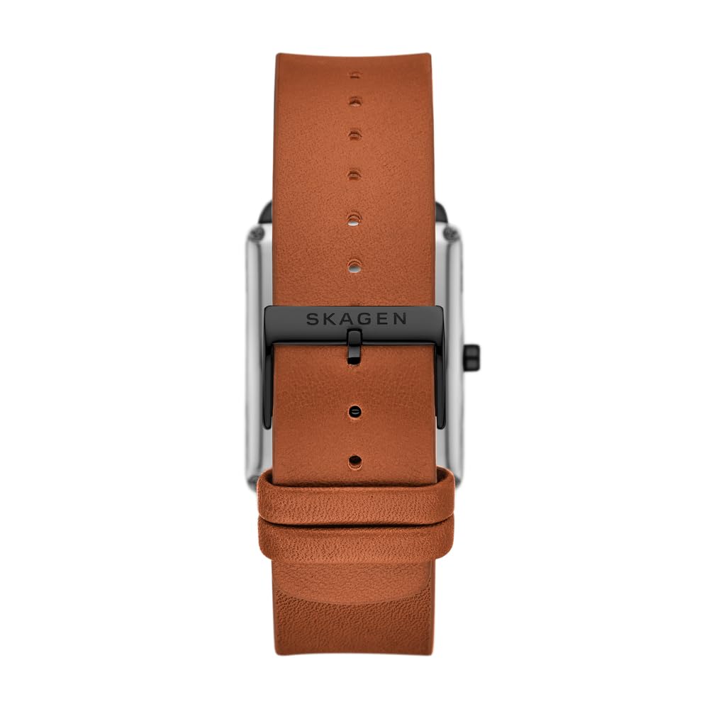 Skagen Orologio Hagen da uomo, movimento al quarzo a tre lancette con cinturino in acciaio inossidabile o in pelle