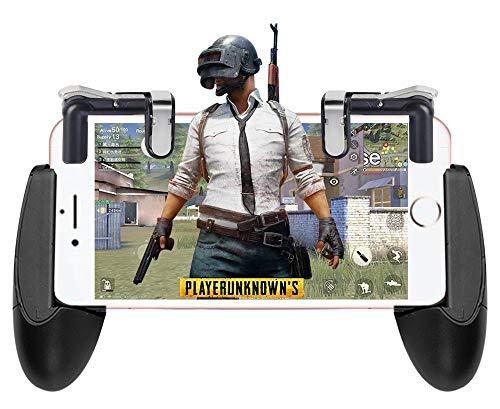 Obagool Mobile Game Controller Cell Phone Game Fire Button Aim Key Game Joystick Smart Phone PUBG Fortnite Free Fire Rules of Survival Gaming Shooter Trigger L1R1 for Android iOS (Gen 4+Gamepad)