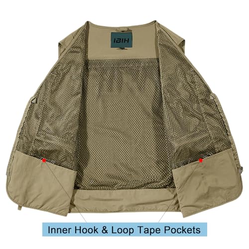 Mens Outdoor Vest Breathable Quick-Dry Fishing Vest Work Camping Hiking Utility with 14-Pocket3