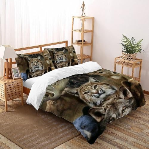 Housse de couette microfibre animaux avec impression 3D relief 200x200cm - 2