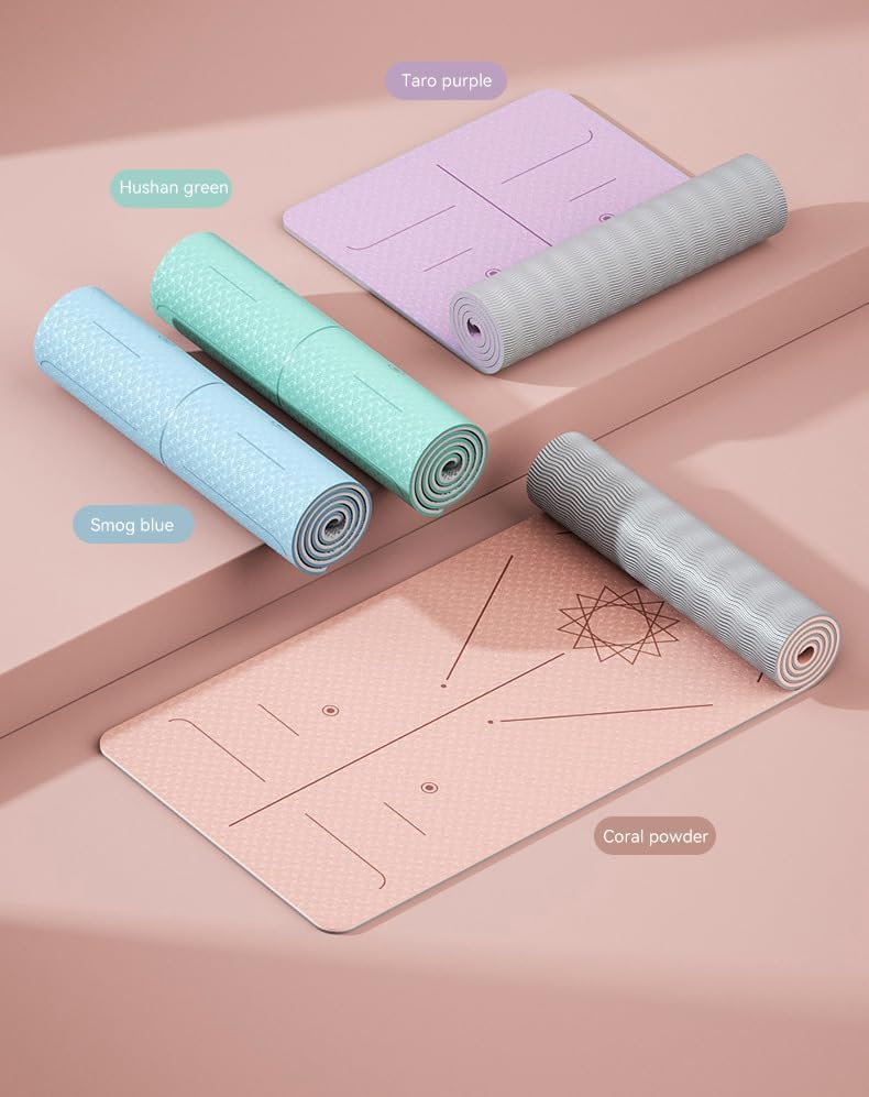 Premium TPE Yoga Mat – 8mm Thick & Double-Sided Non-Slip | Eco-Friendly | Extra Wide 80cm | Joint Protection