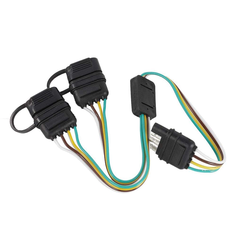 Plug New Set Snapklik.com : NEWSUN 2 Sets Universal 4-Way Flat Y-Splitter Plug For ...