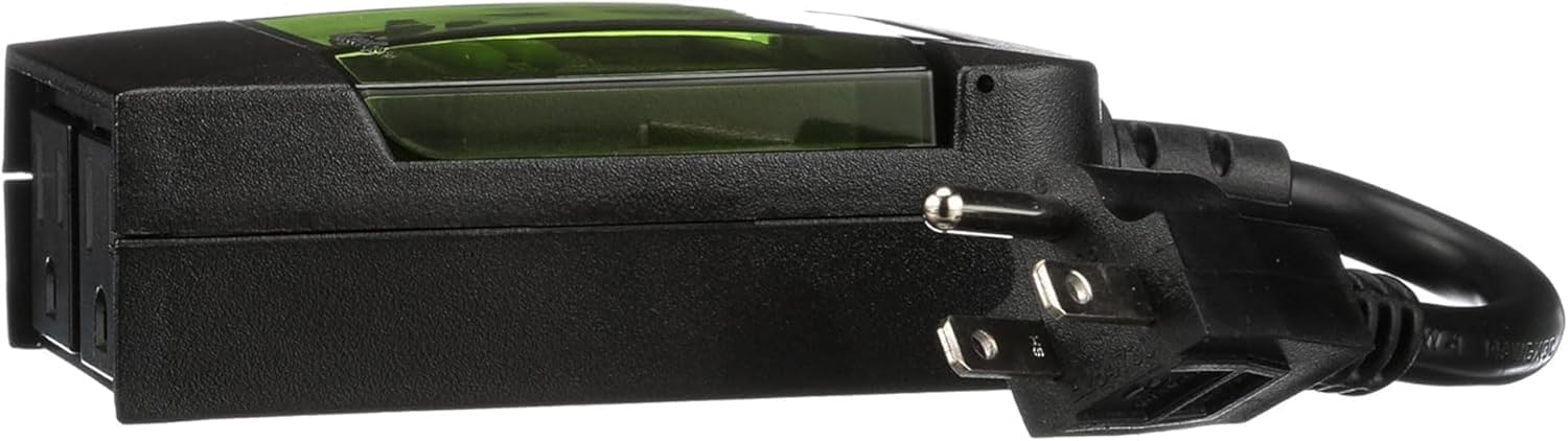 Coleman Cable Woods Digitaler Timer für den Außenbereich, 7 Tage, 2 Steckdosen, Schwarz