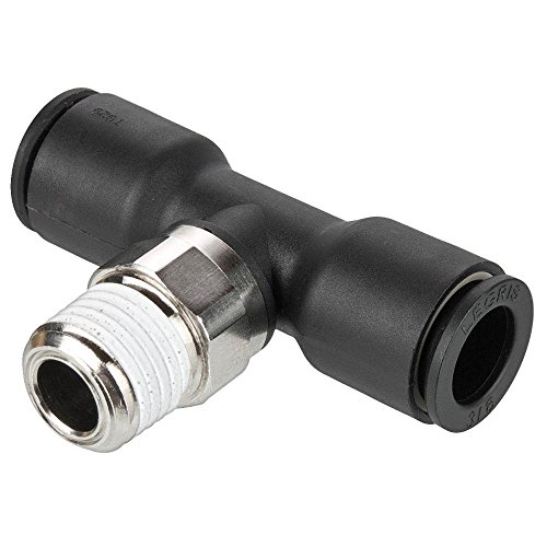 Parker W372PLP-6-2-pk20 Composite Push-to-Connect NPT Fitting, Tube to Pipe, NPT Branch Tee, 3/8" and 1/8" (Pack of 20)