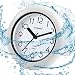 JIBANG Waterproof Bathroom Clock, Desktop Clocks for Bathroom, 7 Inches Silent Non-Ticking Prevent Mist Wall Clock, 7 Colors are Optional, White
