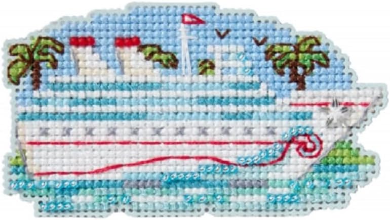Mill Hill Winter Cruise 2025 Winter Holiday Seasonal Ornament Beaded Cross Stitch Kit MH182534