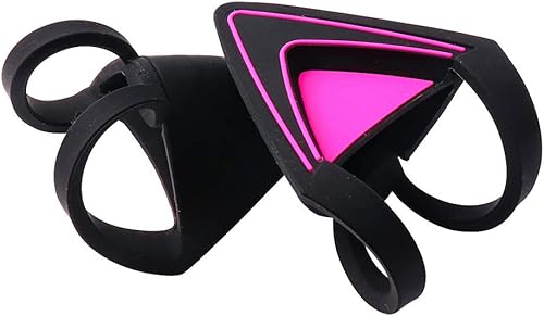 Miniatura 16 de HUYUN Orejas de gato de silicona para orejas de gatito, accesorio compatible con Razer Kraken 2019, Kraken TE auriculares (verde) forro polar verde