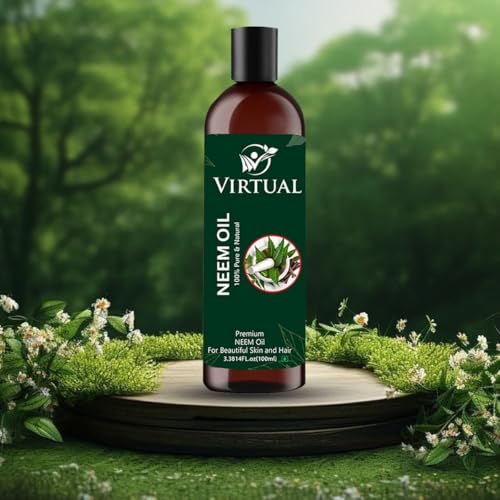 Image of VIRTUAL Pure & Natural Neem Oil For Skin, Face and Hair Care (100 ml)