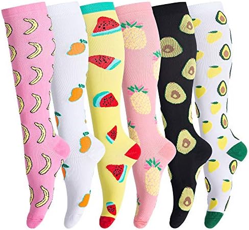 LEOSTEP Compression Socks for Women and Men Circulation, Knee High Stockings Support for Nurses, Cycling, Hiking, Running