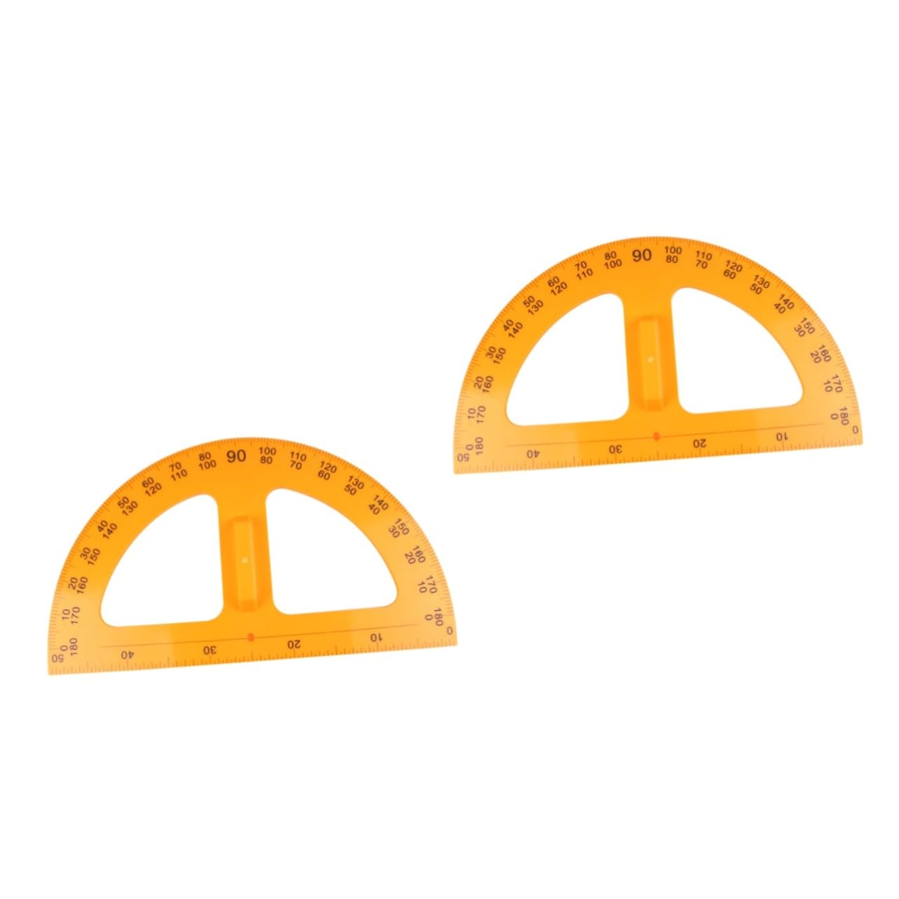 Uonlytech 2 Pièces Rapporteur de Portable pour Enseignants Outil de Dessin Créatif pour Élèves Fournitures de Bureau Jaunes Pratiques pour École Maison et Enseignement
