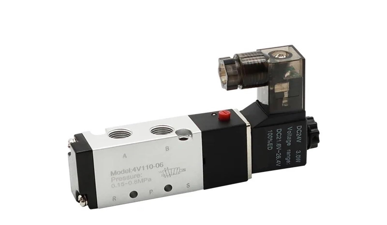 Electroválvula neumática eléctrica de 5 vías y 2 Posiciones, magnética, 4V110-06, 4V210-08, 4V310-10, 4V410-15, 12 V CC, 24 V CA, 220 V(4V410-15,AC220)