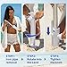AMMSUN 7.5ft Large Heavy Duty HIGH Wind Beach Umbrella with sand anchor & Tilt Sun Shelter, UPF 50+ Protection Outdoor Umbrellas Sunshade with Carry Bag for Patio Garden Pool Backyard Rainbow