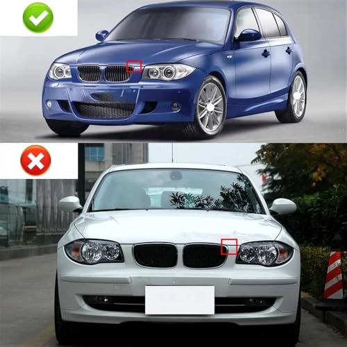 Rejilla delantera para E81 y E87 de doble listón negro fabricada en ABS resistente 6