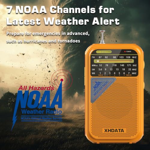 XHDATA D221 NOAA Weather Radio Portable AM FM Shortwave Radio Receiver by XHDATA - Used condition - Image 2