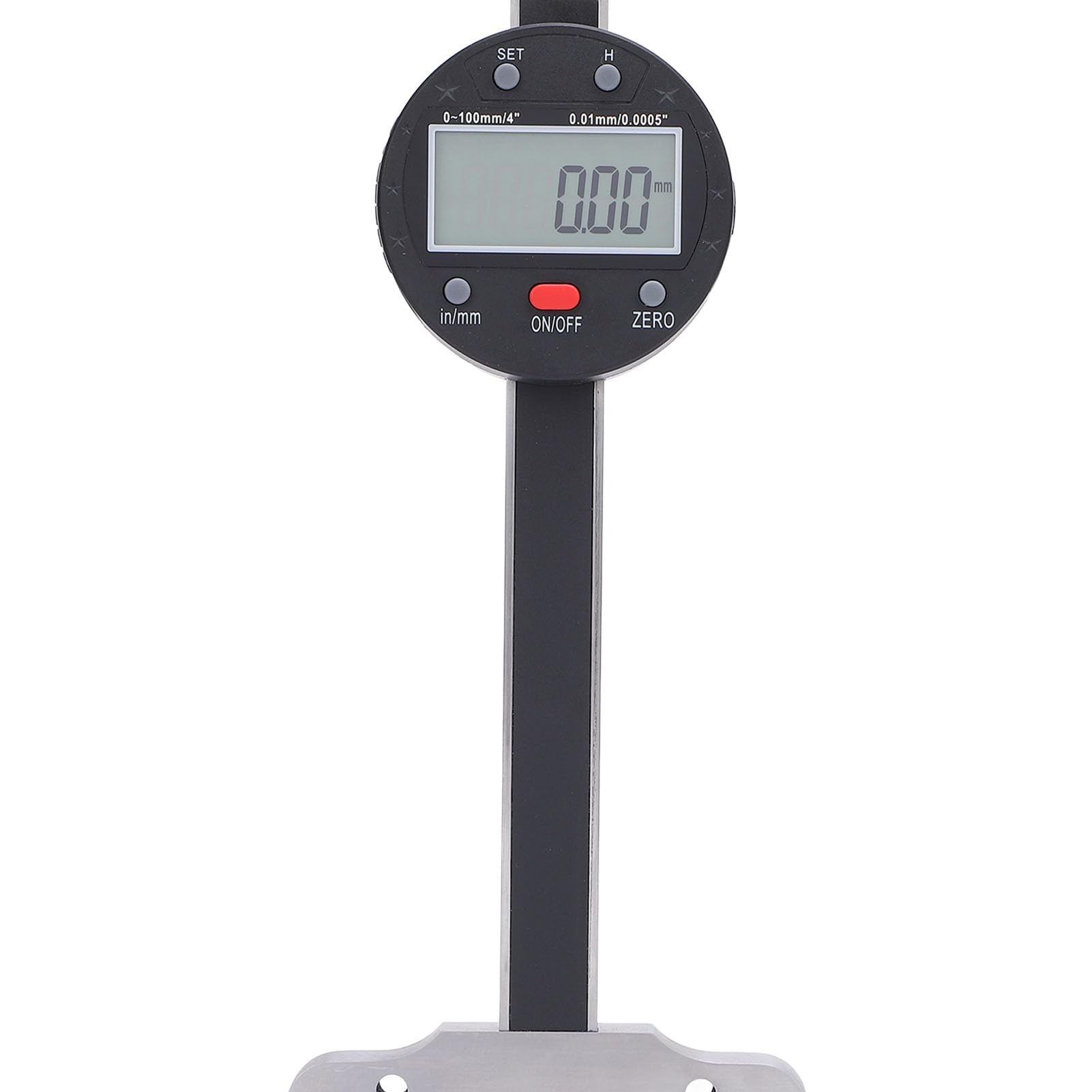 Digitaler Tiefenmessschieber, 0–100 Mm, Hochgenauer Elektronischer Tiefenmesser mit LCD-Display, Tragbares Tiefenlineal, Edelstahl-Messschieber, Messwerkzeug für Holzbearbeitung