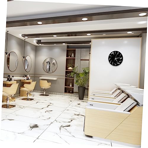 Pendule murale design silencieuse en acrylique noir Ciieeo