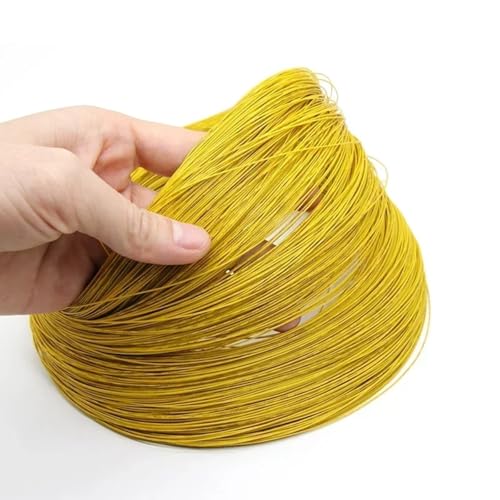 Cable de alambre para proyectos DIY y maquetas, filamento amarillo flexible de 50 metros 4