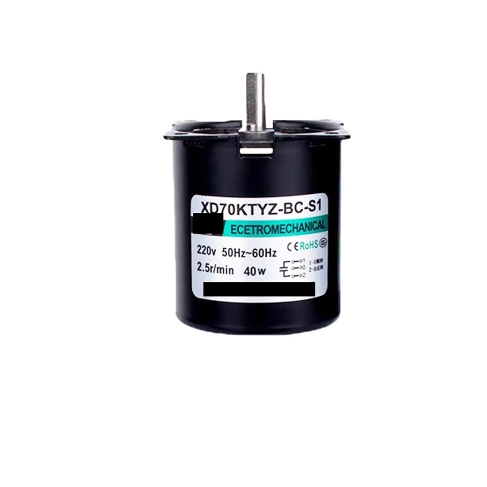 MGIMGFKZD Synchronous Motor Model 70KTYZ Eccentric Axis AC Synchronous Motor 220V 40W 2.5rpm -110rpm Gear Motor Permanent Magnet Motor(2.5rpm)