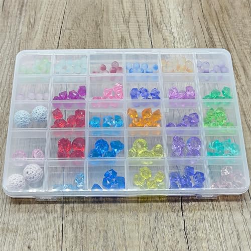 HAOBIN 2 pièces BoîTe De Rangement 28 Compartiments Boite Compartiment Plastique Boite Rangement Bijoux BoîTes De Rangement BoîTe à Perles Utilisé Dans Les Perles,Petites PièCes (30 celle 1pc) – vue 7