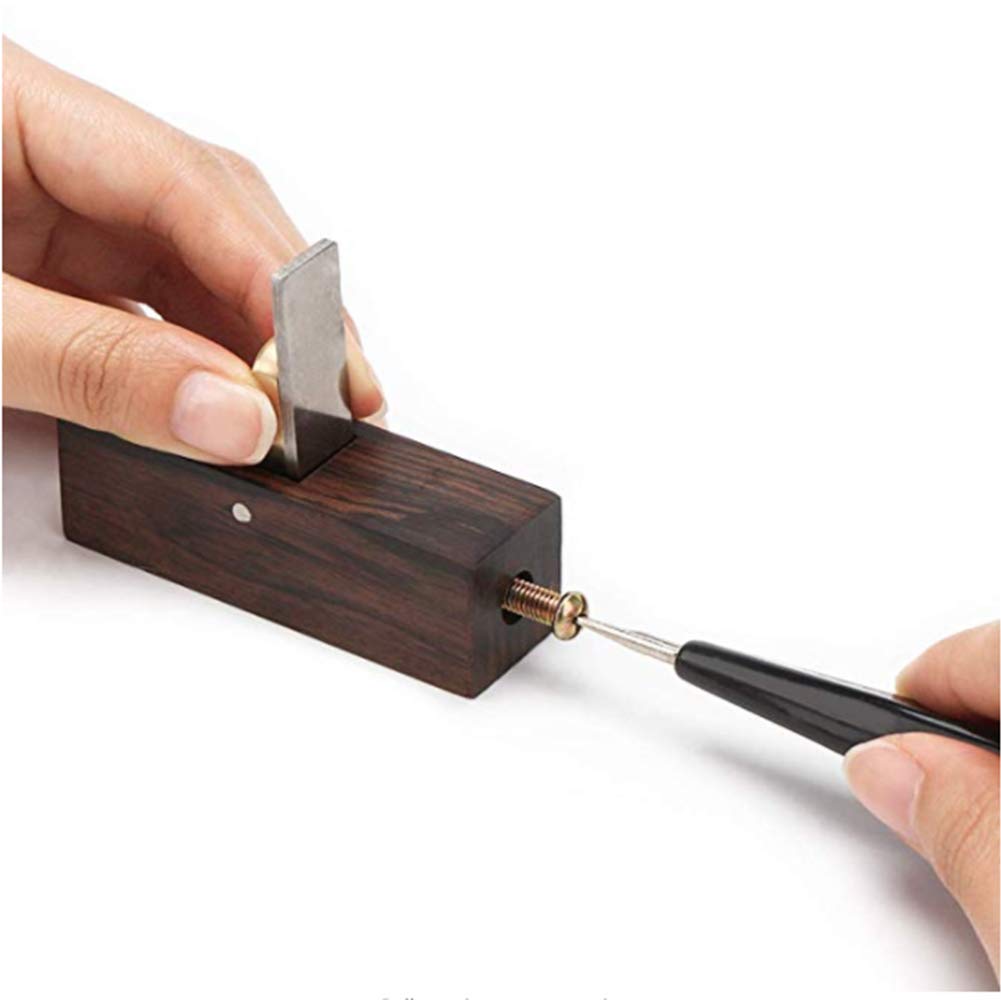 Cepilladora de madera, mini cepillo de madera, cepillo de mano de ébano de 3 pulgadas, hoja de acero de alta velocidad, 90 grados, herramientas manuales for alisar madera de carpintero
