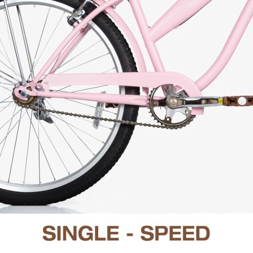 WEIZE 24 Inch Beach Cruiser Bike