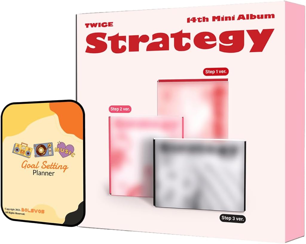 TWICE Album - STRATEGY STEP 1 + 2 + 3 (3 Standard ver.) Full Album Set +Pre Order Benefits+BolsVos Exclusive K-POP Giveaways Package