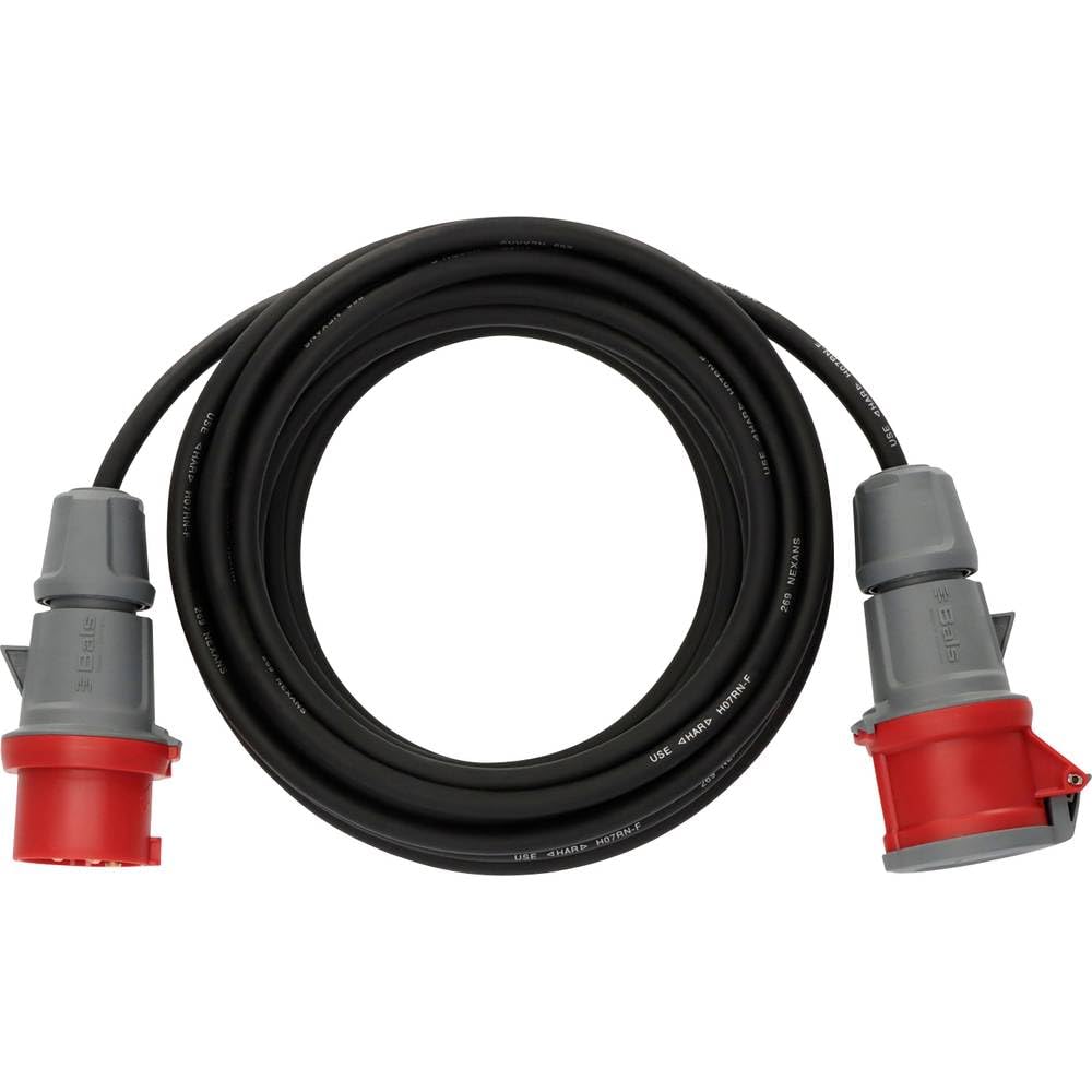 Brennenstuhl 1167740 Prolunga 10 m CEE 5 poli IP 44, Nero/Roso