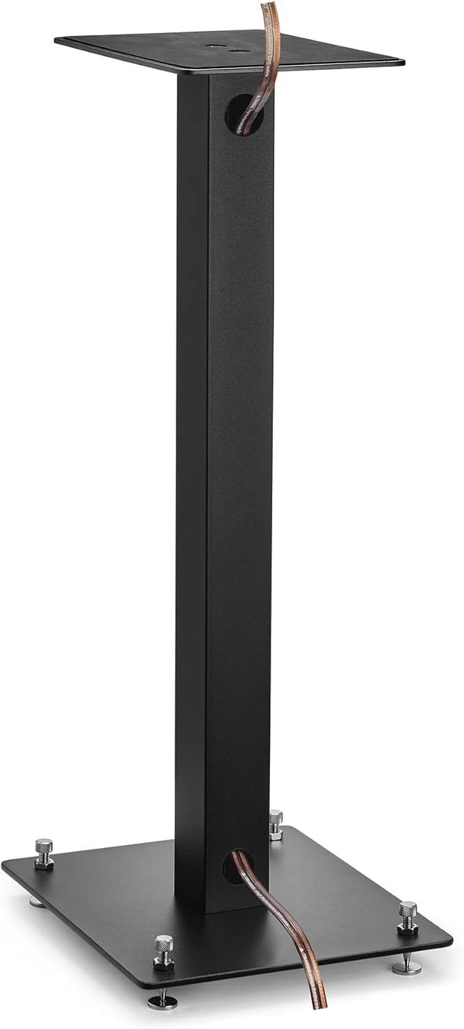 triangle - Speaker Stands S01 for Home Theater & HiFi Bookshelf Speakers - Height 600 mm - Universal Compatibility Stands - Black (Pair)
